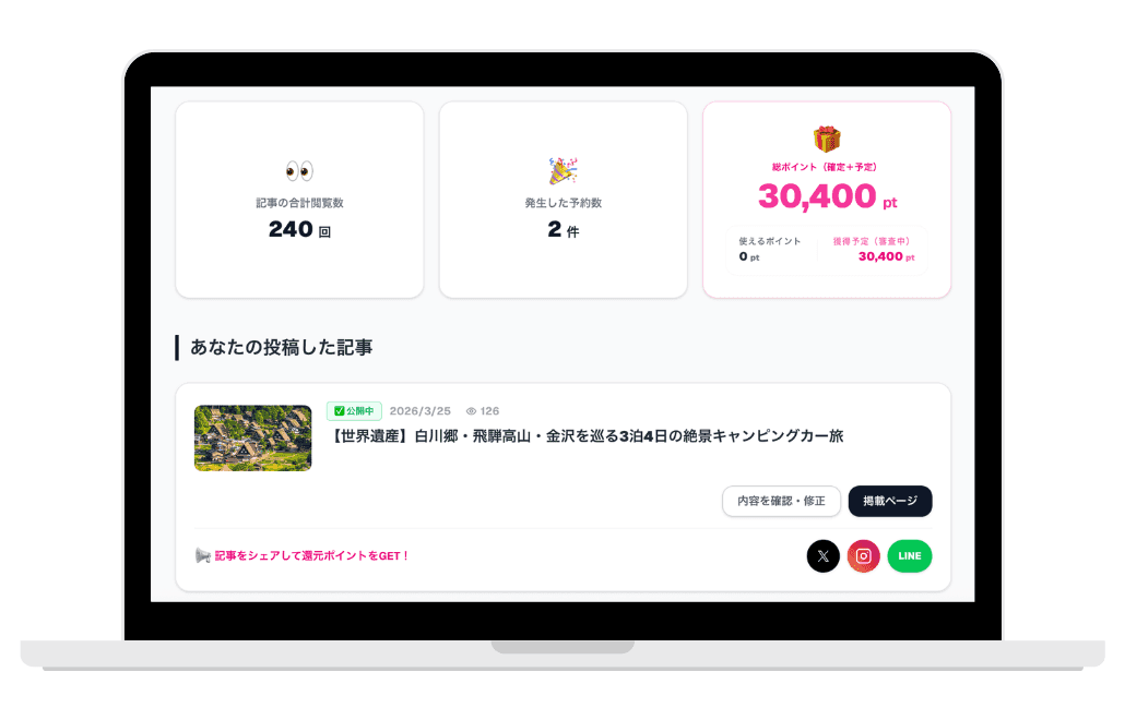 Earn 10% of booking revenue